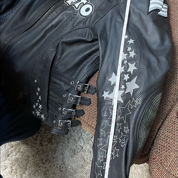Icon black “bombshell” leather motorcycle jacket - Picture 8 of 10